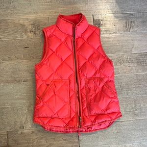 Jcrew red puffer vest